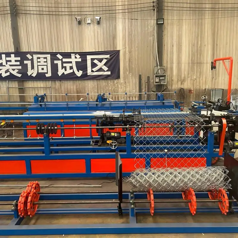 Fully Automatic Single Wire Chain Link Fence Machine PLC Control Diamond Mesh Making Machine Factory Price