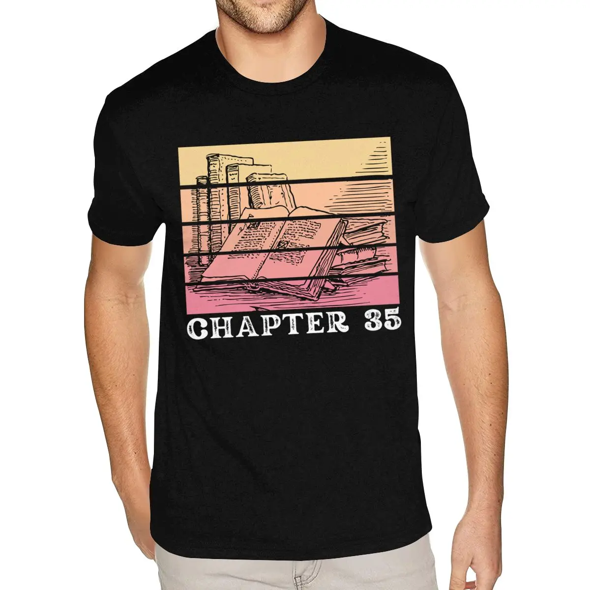 

Идеи подарков на 35-й день рождения большого размера для книжных червей, футболка для любителей книг, хлопковые мужские черные футболки S-6XL