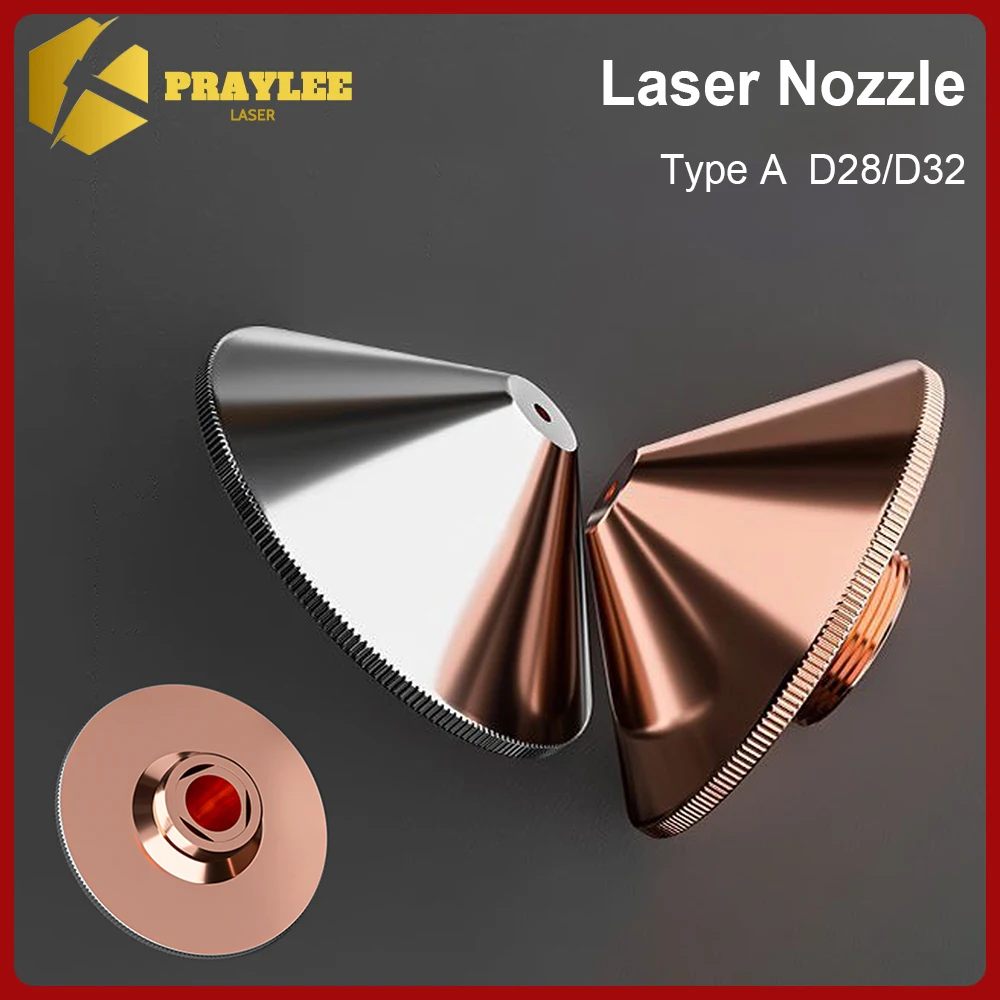 

Praylee Type A Fiber Laser Nozzle D28 D32 M11 M14 Single Double Chrome for Raytools Precitec WSX HSG Bodor Laser Cutting Machine