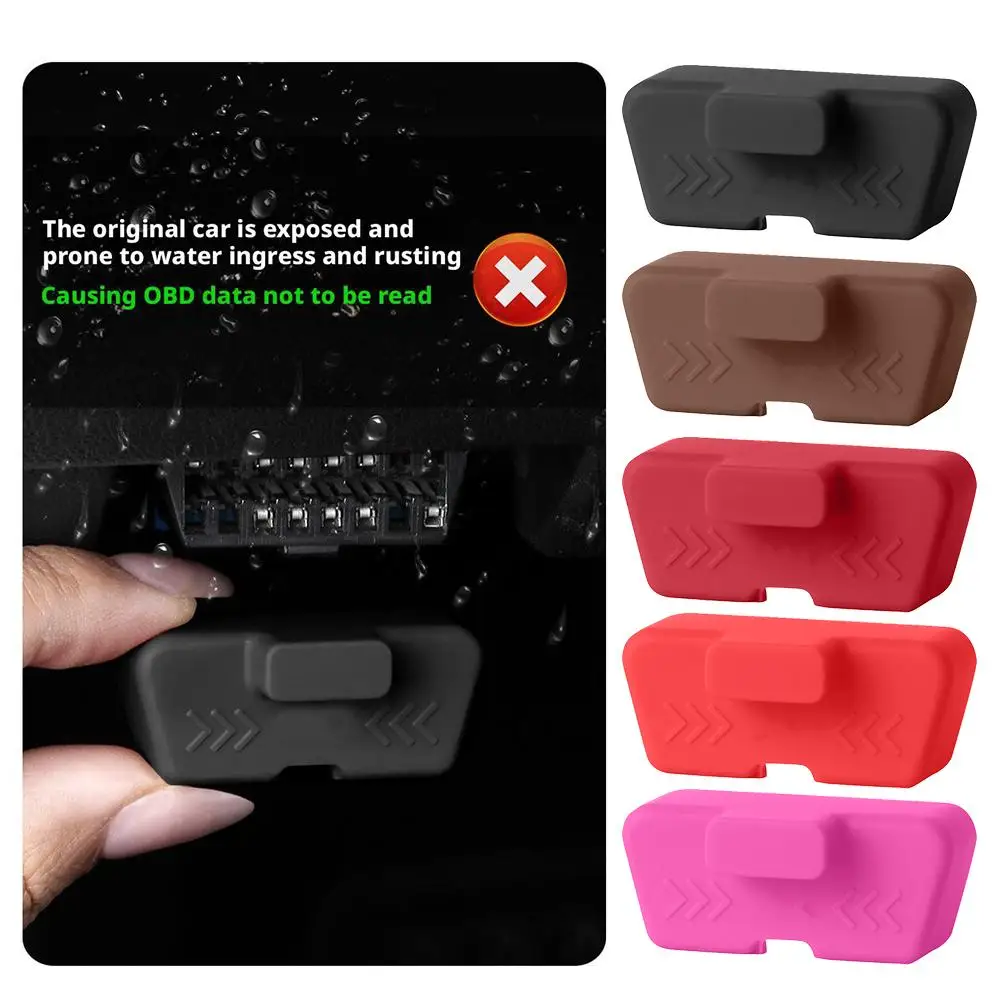 OBD Port Lid OBD Cover Lock Waterproof Vehicles Lid Silicone Lock Protective Waterproof Sleeve Protector Anti-Theft Port E9A3