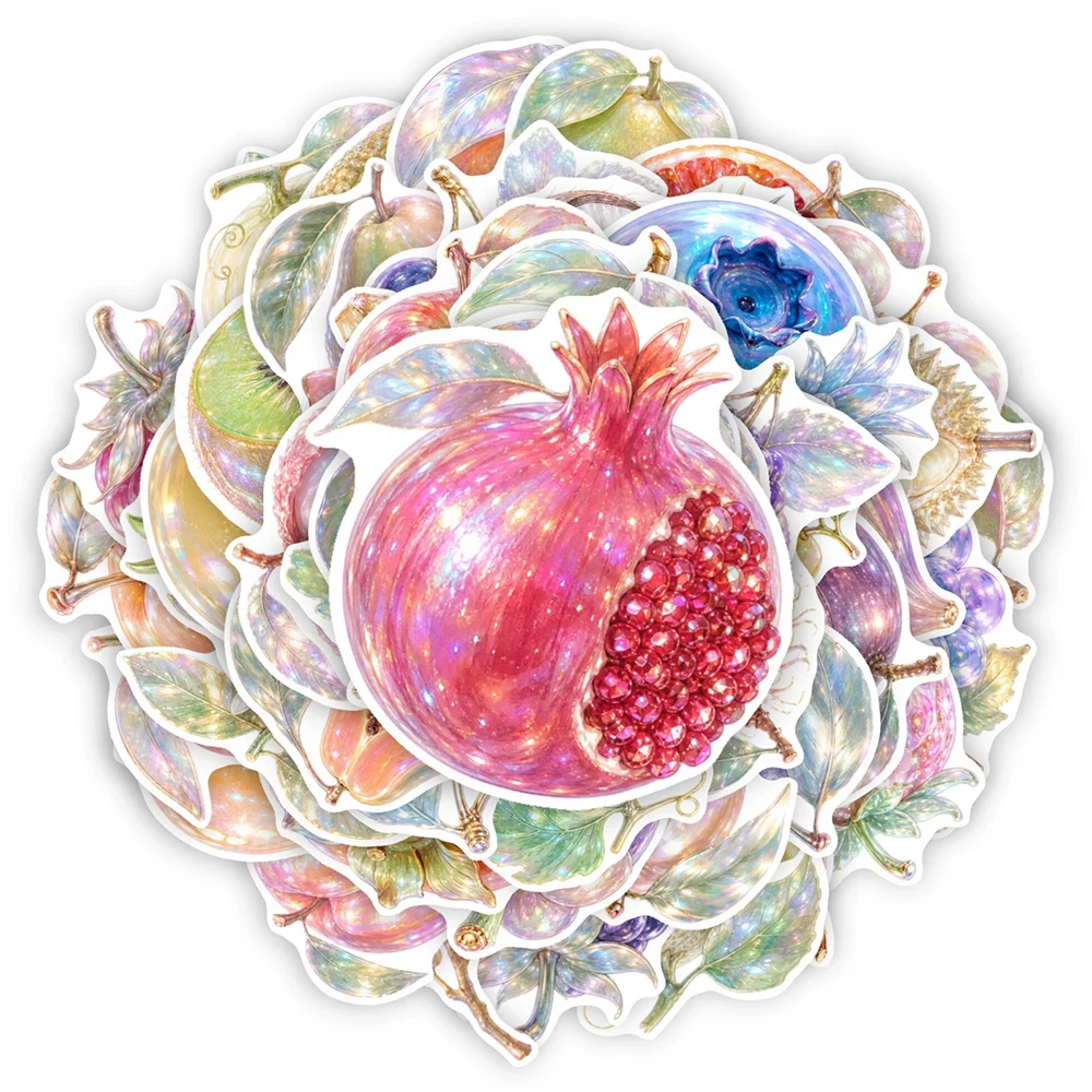 10/30/50pcs Cartoon Shiny Fruits Series Stickers Cute Cartoon Decals Guitar Phone Fridge Diary Funny Waterproof Sticker Packing