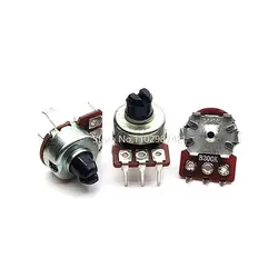 4 Piece 121 Type Single B5K B10K B20K B50K B200K B330K B500K 3 Feet Power Amplifier Audio Volume Adjustment Potentiometer 5MM