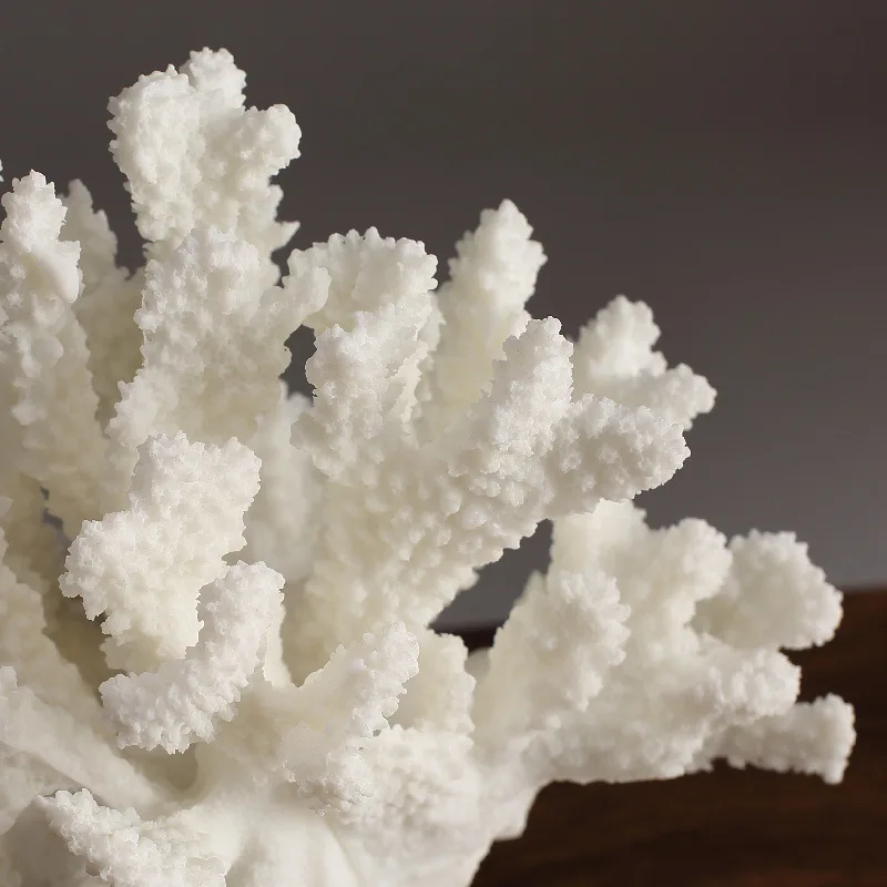 Nordic Style Simulated Coral Resin Ornament, Minimalist Home Decor for Living Room TV Cabinet Coffee