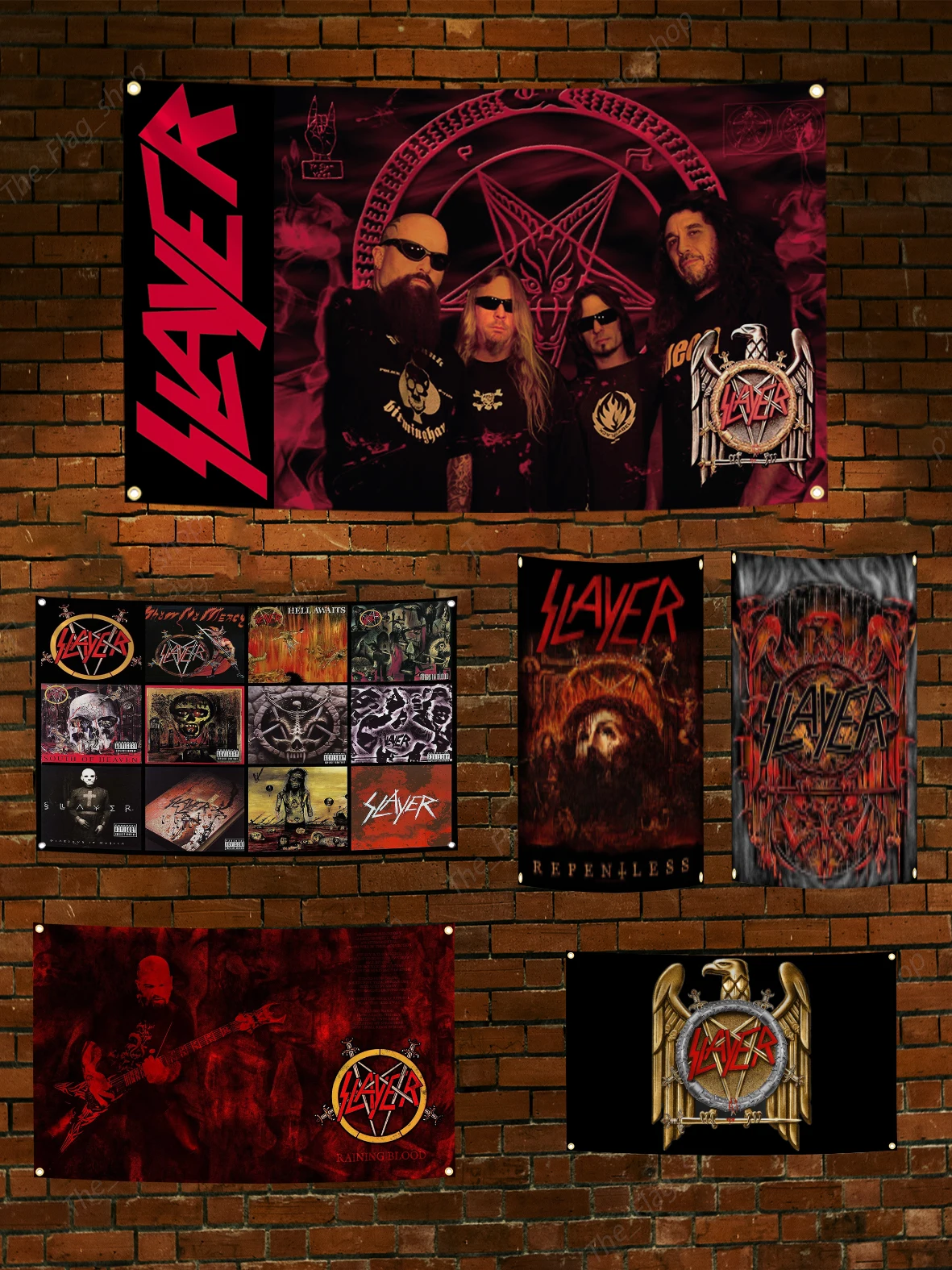 90x150cm S-Slayers Thrash Metal Heavy Metal Rock Band Flag Polyester Digital Printing Banner Wall Music Art Decoration Tapestry