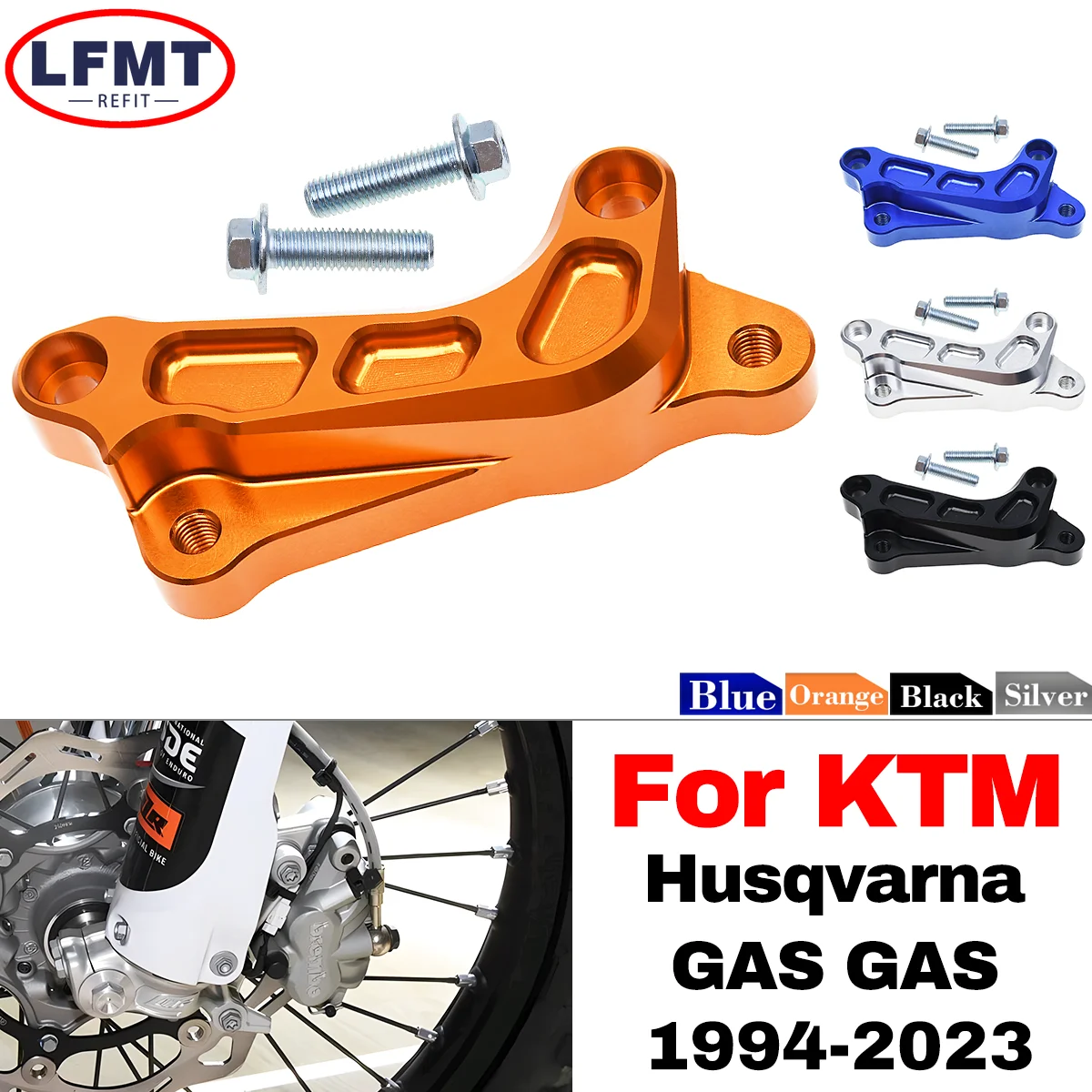 For KTM 125-500 XC XCF XCW SX SXF EXC EXCF TPI Six Days 320MM Float Plate Front Caliper CNC Adapter For Husqvarna Husaberg GAS