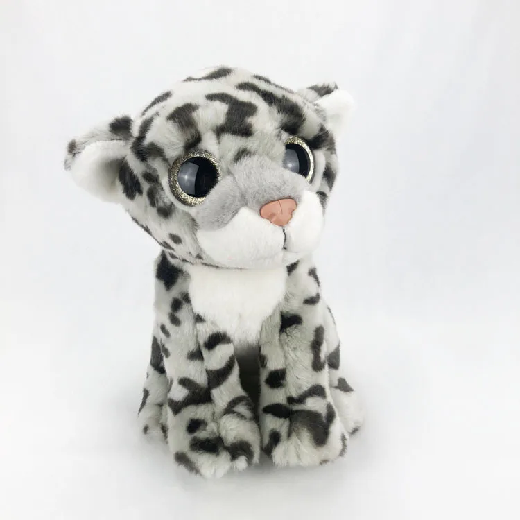 cute plush high quality squating leopard toy doll gift about 25cm