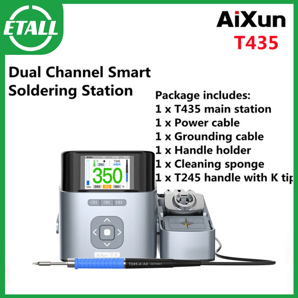 Aixun T405 T410 T435 Intelligent Soldering Station With Electric Soldering Iron T115/T210/T245 For Mobile Phone SMD BGA Repair