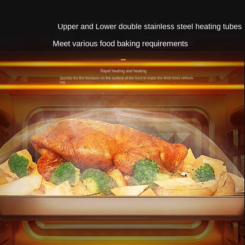 Electric Oven 45L Household Baking Multifunctional Household Pizza Cake Baking Oven Pizza Oven Air Fryer Electric Kitchen Oven