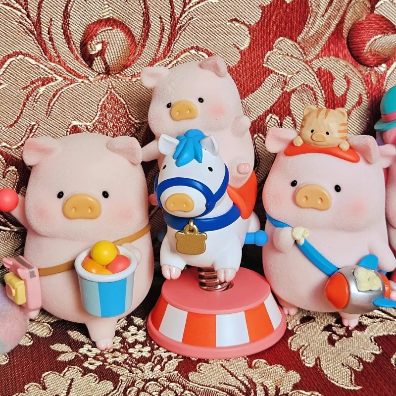 

Lulu The Piggy Colorful Paradise Series Blind Box Cute Lulu Anime Doll Mystery Box Flocking Toys Surprise Bag Collect Girl Gifts