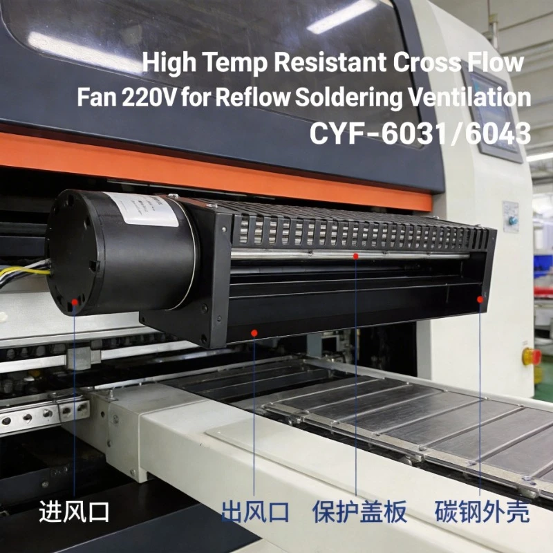 

High Temp Resistant Cross Flow Fan 220V for Reflow Soldering Oven Ventilation CYF-6031/6043