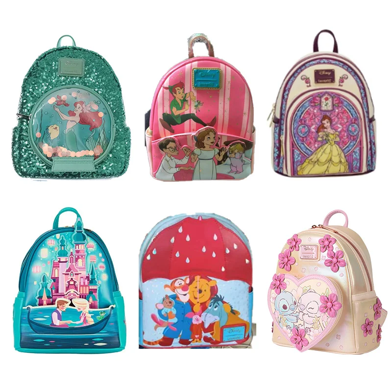 

New 16 Styles Disney Loungefly Mickey Mouse Minnie Mickey Backpack Casual Backpack Mini Backpack Girl'S Christmas Gift