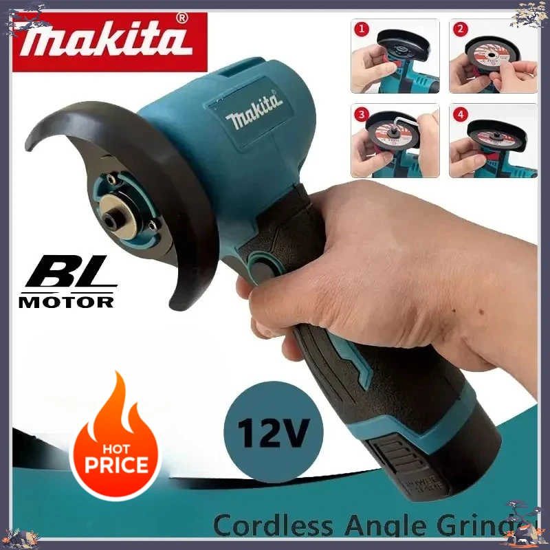 

Аккумуляторная мини-угловая шлифовальная машина Makita 19500 об/мин, ручная, для шлифовки, полировки и резки, электроинструмент