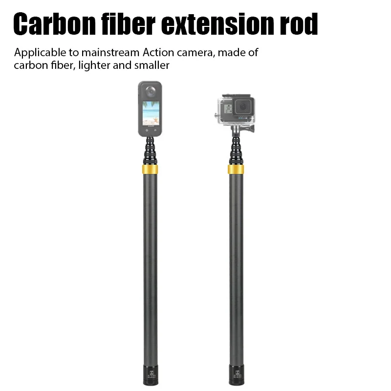 Carbon Fiber Invisible Extended Edition Selfie Stick for Insta360 X3 GO 3 Action 4 Accessories for GoPro 290CM Selfie Stick