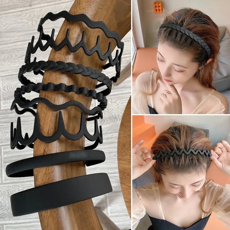 Black Series Frosted Face Wash Haarband Koreanische Version von Acryl-Stirnband für Männer und Frauen Haarband Haarschmuck