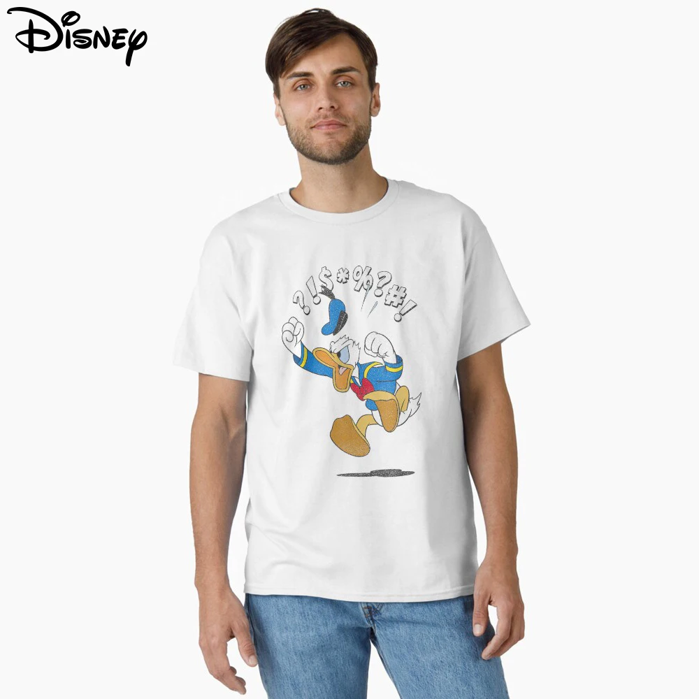 

Забавная классическая футболка Disney Donald Duck Angry для взрослых с 3D графикой, быстросохнущая футболка с короткими рукавами, повседневная повседневная футболка больших размеров