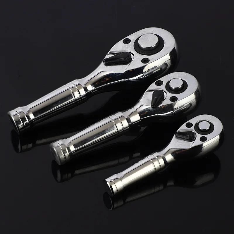 Auto Repair Tools Wrenches Quick Ratchet 72 Tooth Short Handle Flywheel Small Flywheel Automatic Two-Way Socket Heads