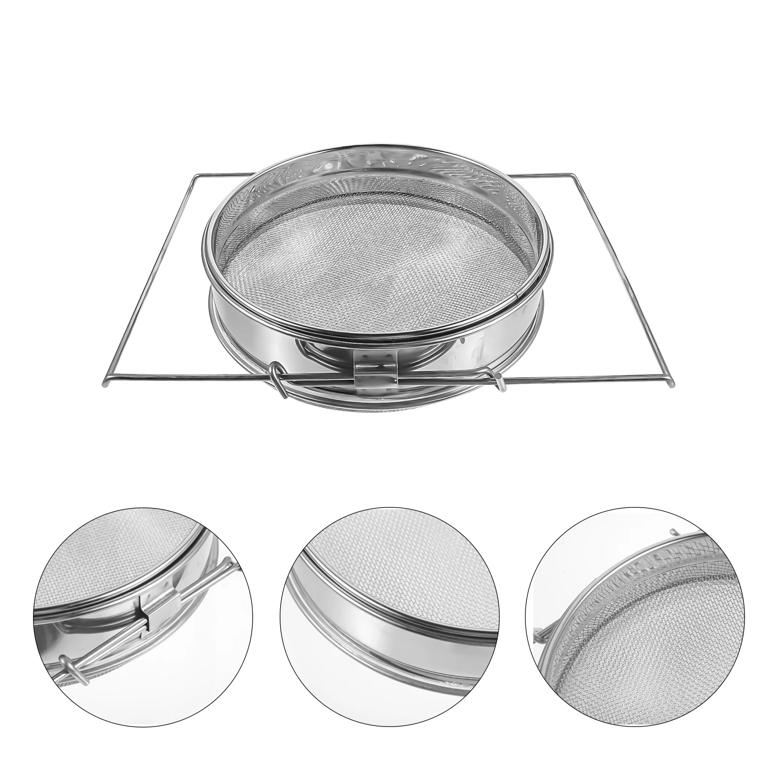 

Stainless Steel Double Layer Honey Filter Sieve Beekeeping Equipment Juice Strainer Net Home Use Impurities Separator Metal