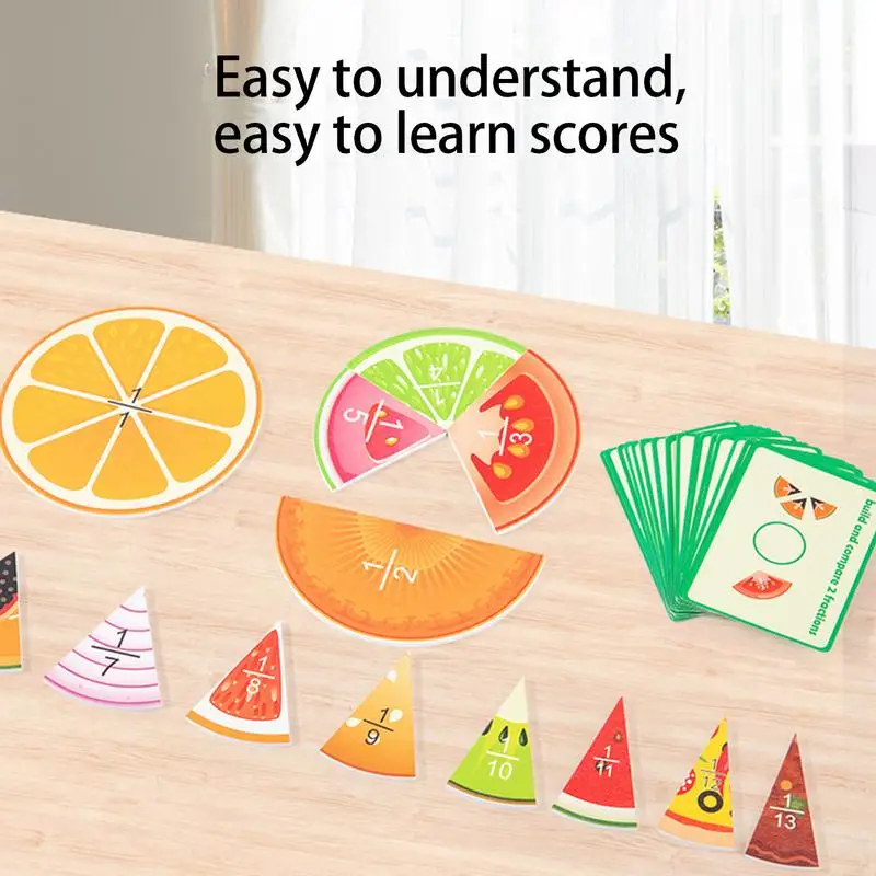 Fraction Learning For Kids Math Fruit Fractions Food Fractions Fruit Shape Toy Educational Indoor Games Early Learning Math