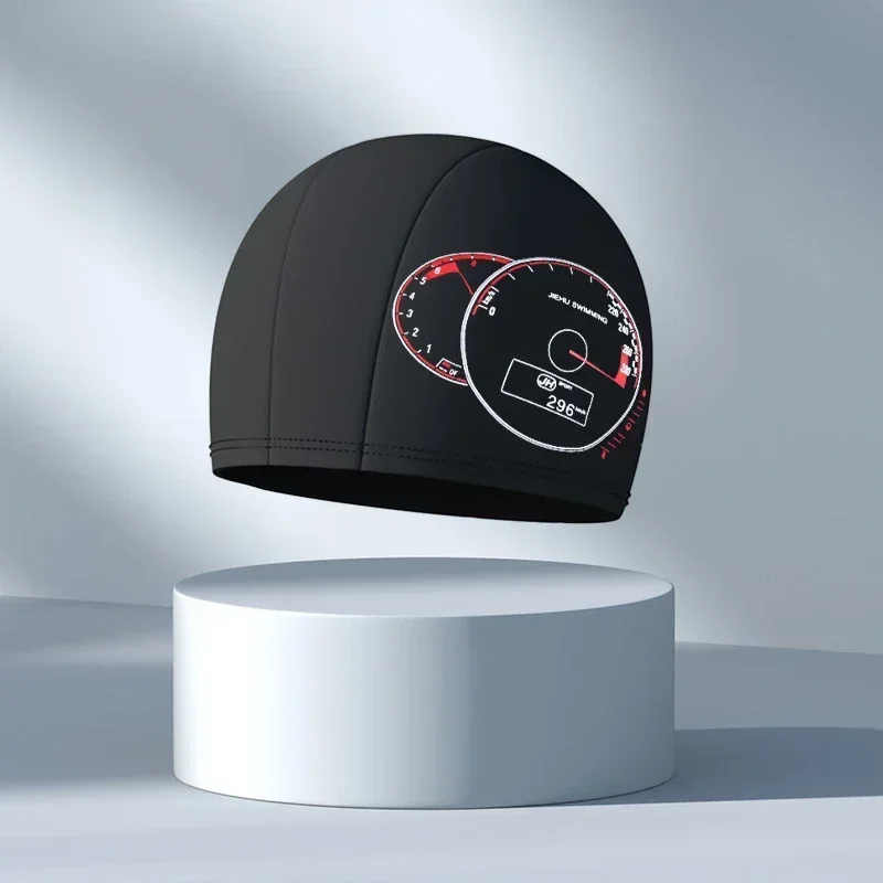 Afbeelding 6: Mannen Vrouwen Badmuts Lang Haar Waterdicht Zwemmen Zwembad Cap Gehoorbescherming Unisex Elastische Duikhoed Badmuts Wateraccessoires