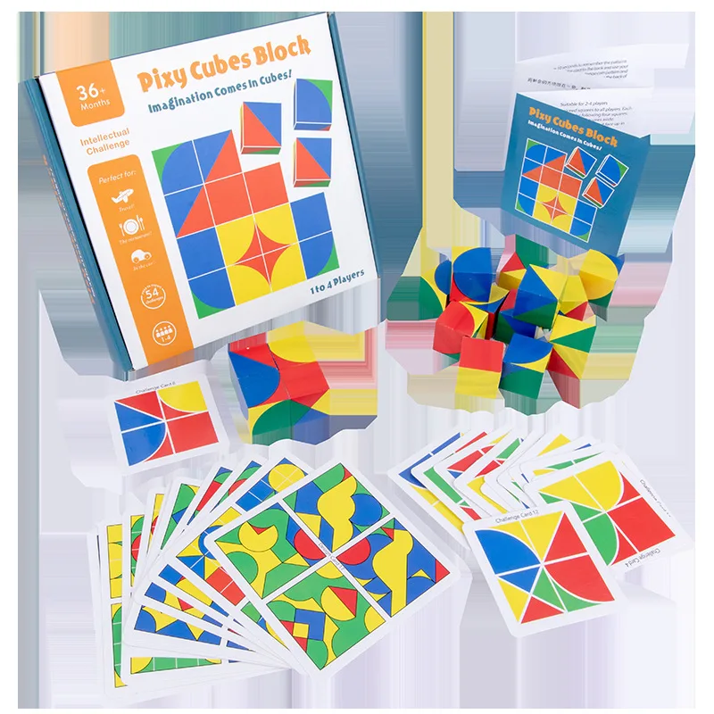 Wooden  Educational Toys Cube Cube Space Thinking Building Blocks Educational Intelligence Development Gifts 