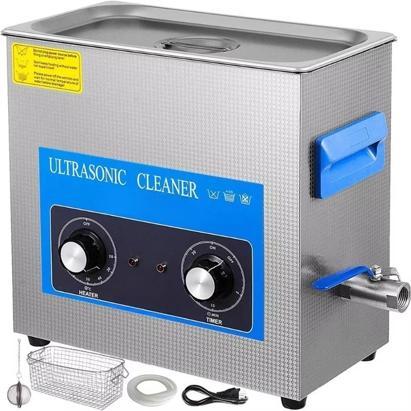 15L Ultrasonic Cleaner 304Stainless Steel Professional Knob Controlled Ultrasonic Cleaner with Heating Timer for Jewelry Watches