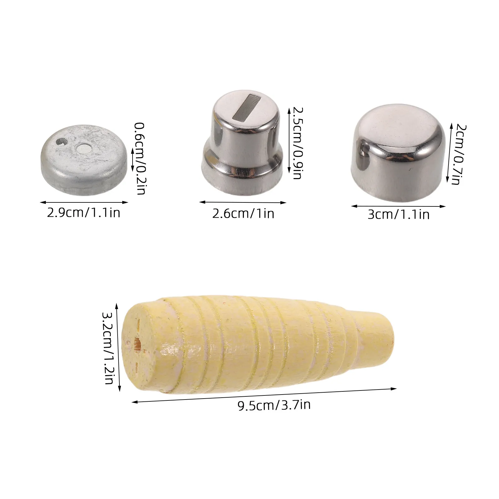 Wooden Knife Handle Kit 3.74 Inch Ergonomic Round Non-Slip Grip for Kitchen Knife Restoration Butcher Chef Cutter Accessories