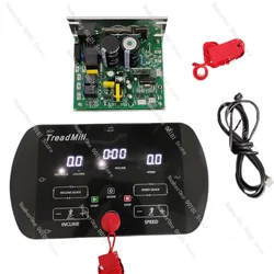 Treadmill Control Panel \Console \Display, Suitable for 1-4hp DC Electric Universal Treadmill Repair Kit