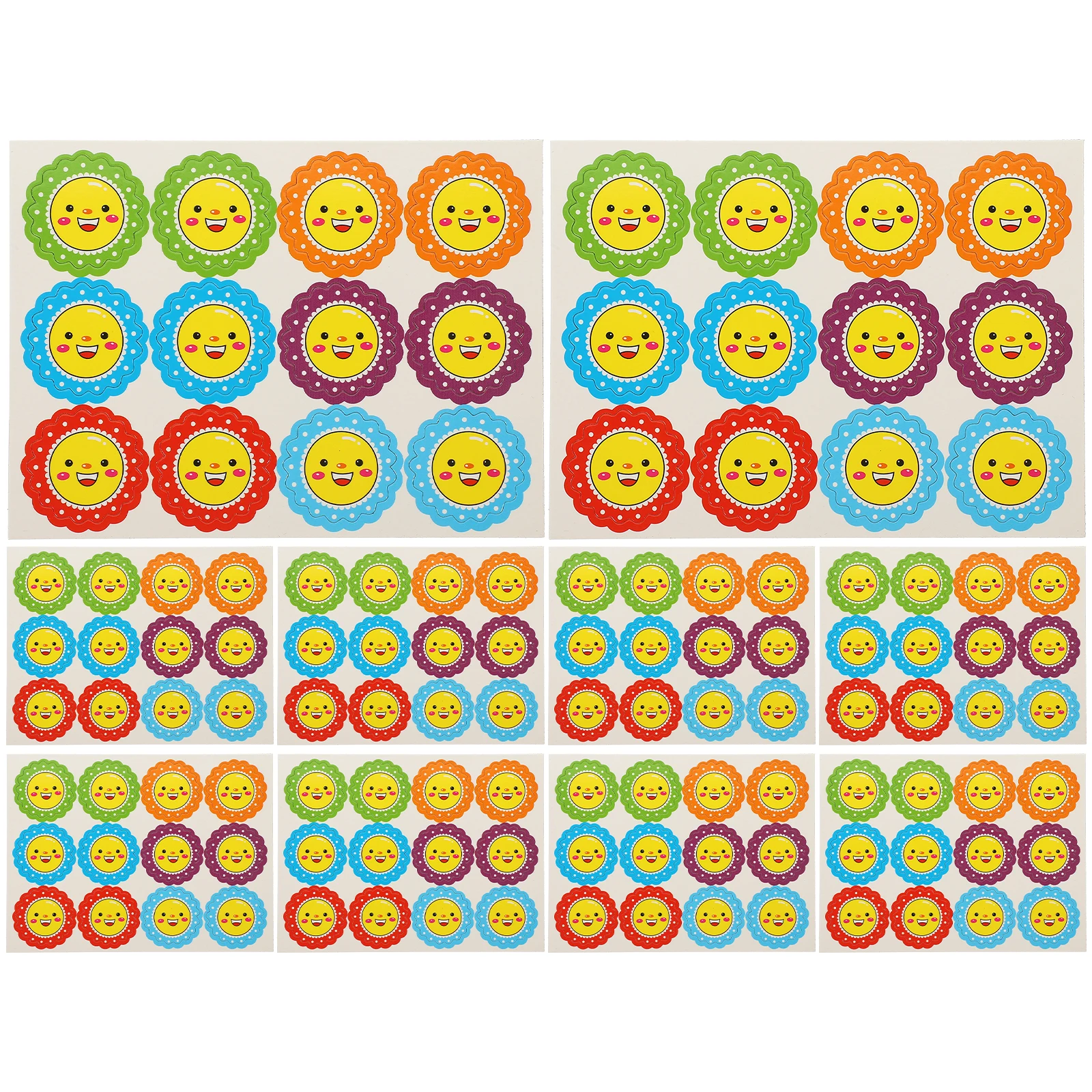 

10 Sheets Colorful Magnetic Stickers for Fridge Decor Simple DIY Cute Kitchen Refrigerator Accessories Coated Paper Soft