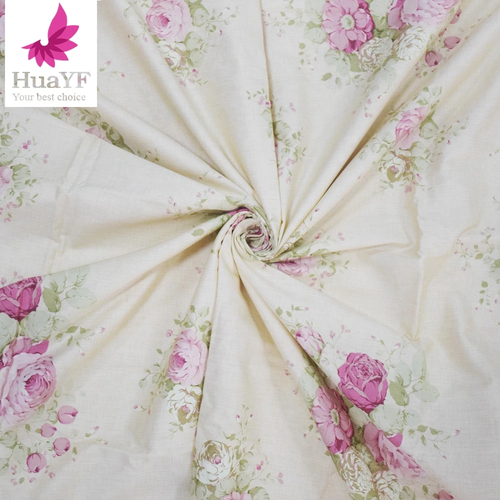 160x100cm Big Rose Printed Twill Weave Cotton Fabric,Patchwork Cloth,DIY Quilting Sewing Material