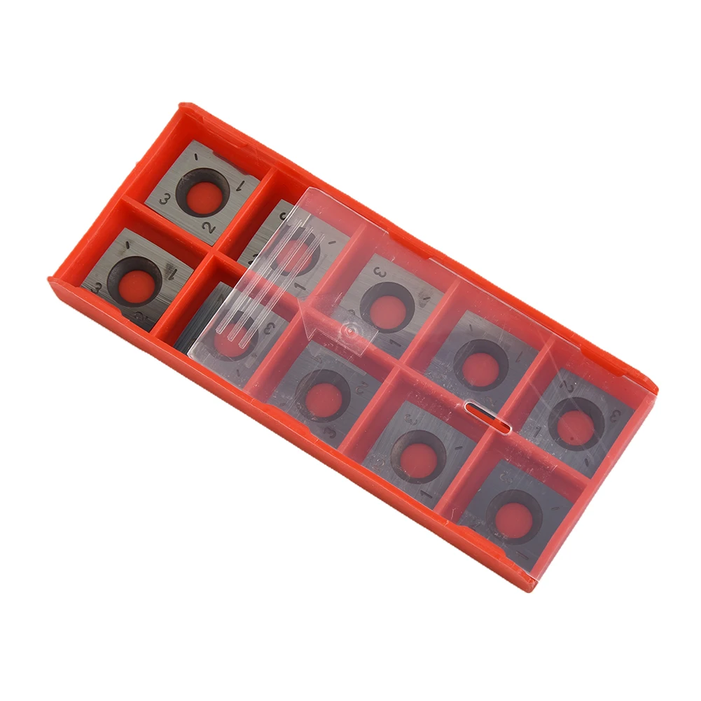 

10pcs 15x15x2.5mm Square Carbide Inserts For Woodworking Spiral Planer Head CNC Lathe Turning Tools Replacement Parts