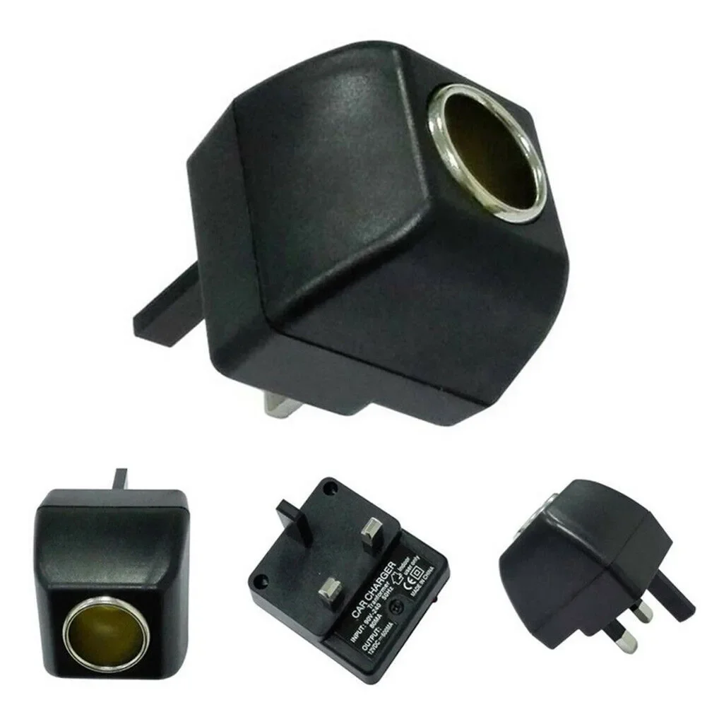 AC Adapter With Car Socket Car Charger EU Plug 220V AC To 12V DC Use For Car Electronic Devices Use At Home NEW