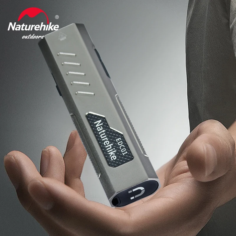 Naturehike EDC01 latarka zewnętrzna przenośna trwała piesze wycieczki wspinaczka górska ultra-jasna ładowalna mała mini lampa domowa