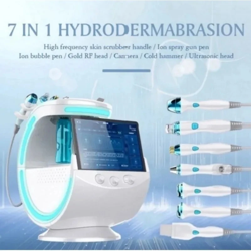 7-in1 Hydro Facial Skin Care Machine Ultrasonic Facial Device Rejuvenation Dermabrasion with Hyperbaric Oxygen for Deep Cleansin