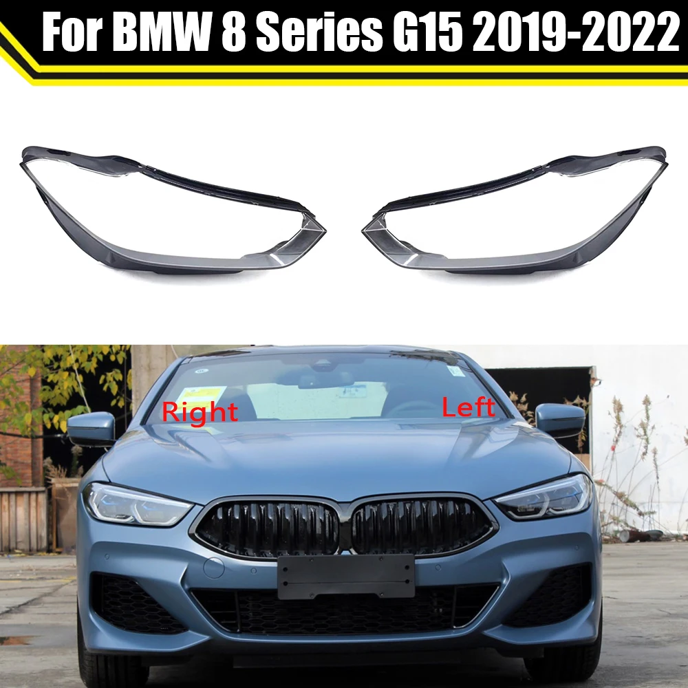 

For BMW 8 Series G15 2019 2020 2021 2022 Headlamp Caps Car Headlight Lens Cover Lampshade Lampcover Head Lamp Light Glass Shell