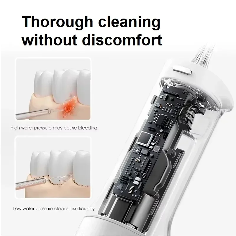 XIAOMI Mijia elektrische waterflosser 2, 2025 NIEUW Draagbare tandheelkundige waterpick Lange batterijduur 3 modi 2 mondstukken voor tandenreiniging