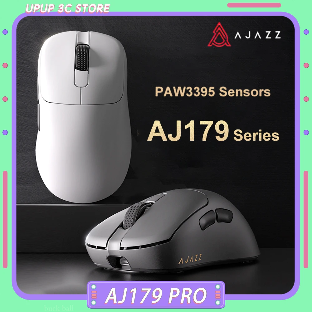 

AJAZZ AJ179 Pro Wireless Gaming Mouse 8K PAW3395 Sensor Tri Mode Low Latency Lightweight Ergonomic Mouse Charge Base Pc Game Gif