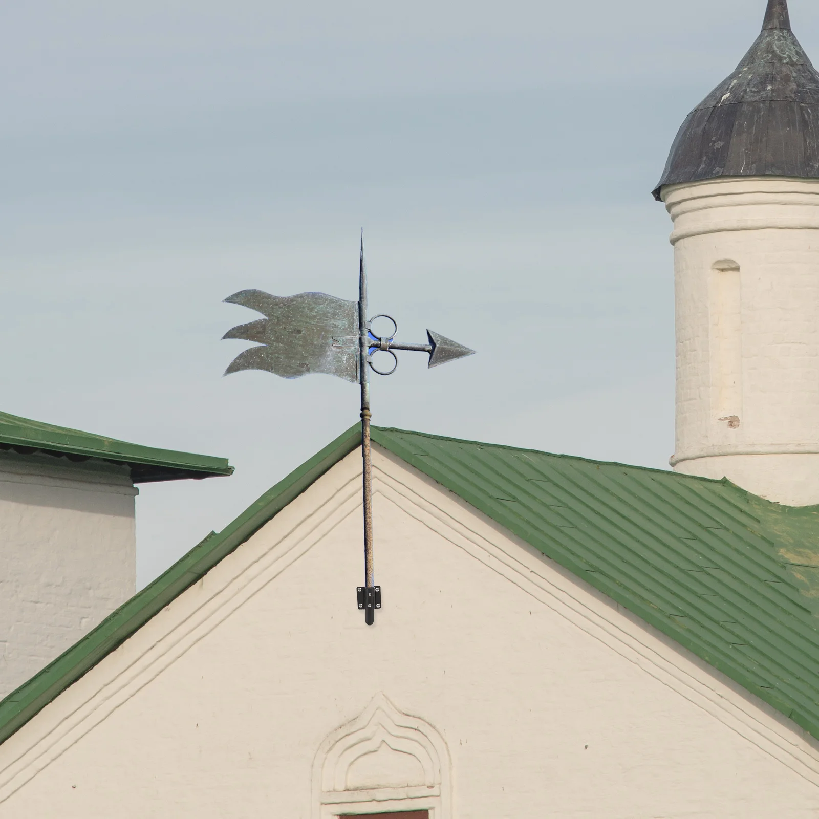 

1Set Wind Vane Bracket Roof Mount Iron Strong Outdoor Flagpole Antenna Support Pole Accessories