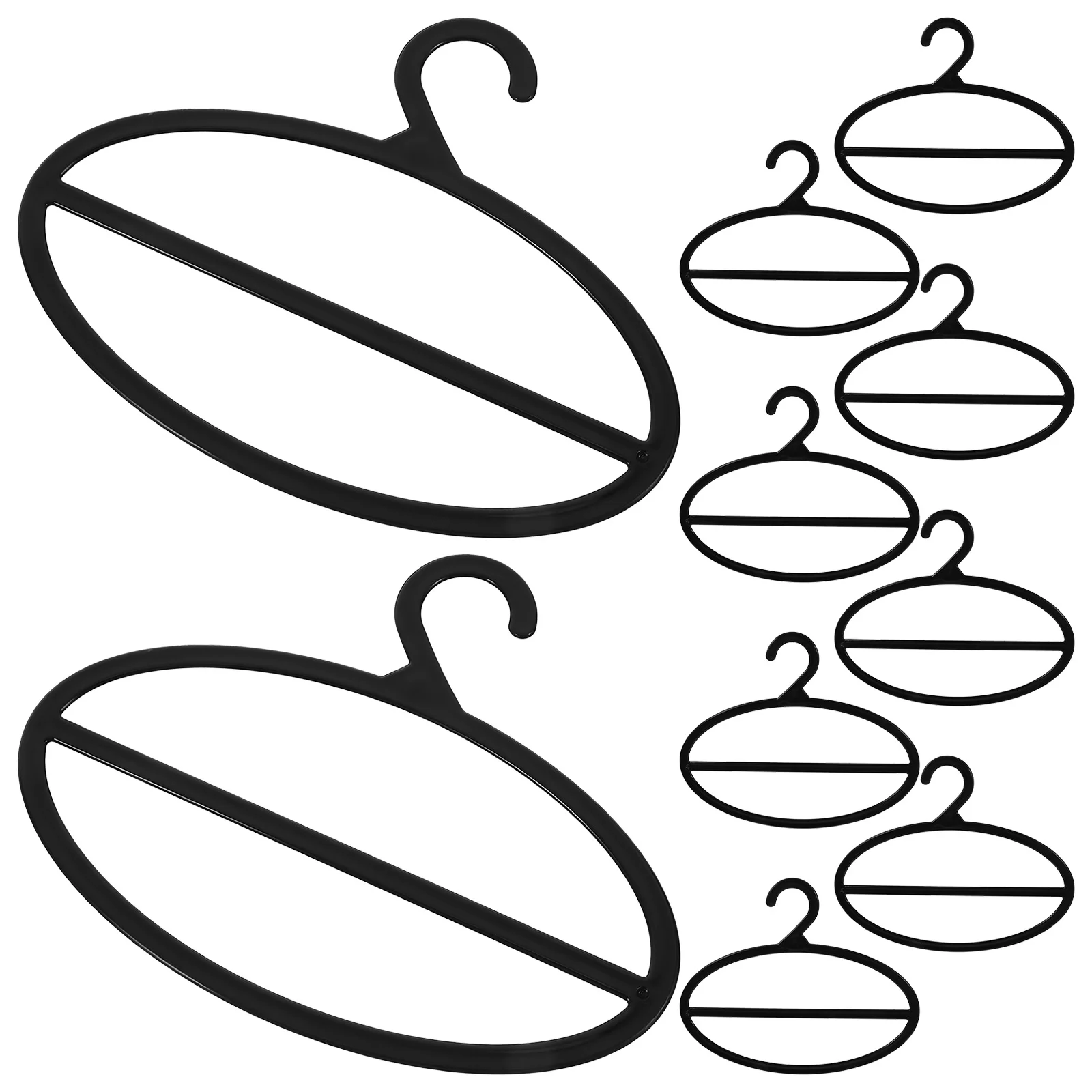 

10Pcs Rotating Scarf Holder Plastic Hanger 17cm Space Saving Closet Organizer Display Rack for Scarves Ties Belts Accessories