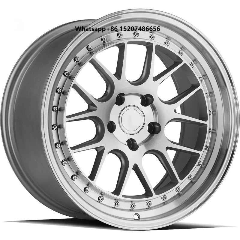 DS-06 Custom Wheel - 18x8.5, 35 Offset, 5x114.3 Bolt Pattern, 73.1mm Hub - Silver with Machined Face Rim