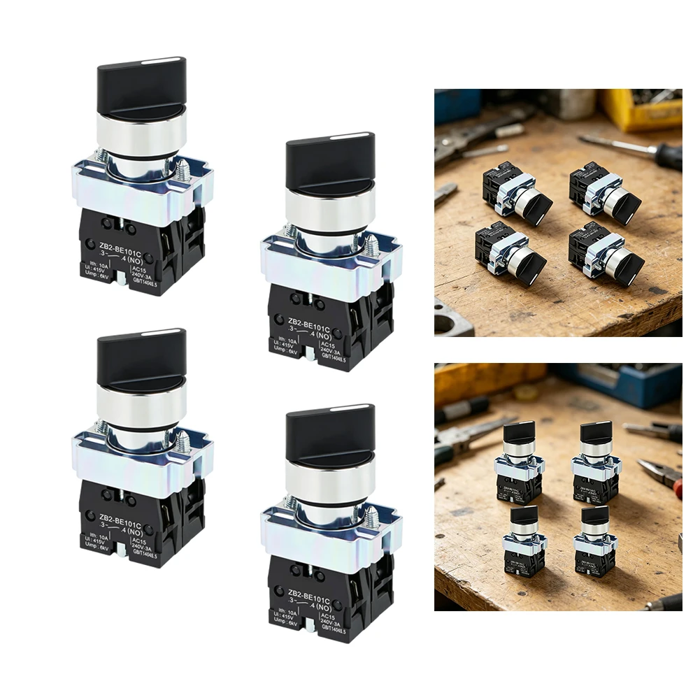 Industrial Control Switch 3-position Rotary Switch Compact 22mm Diameter Robust Construction Accidental Change Protection