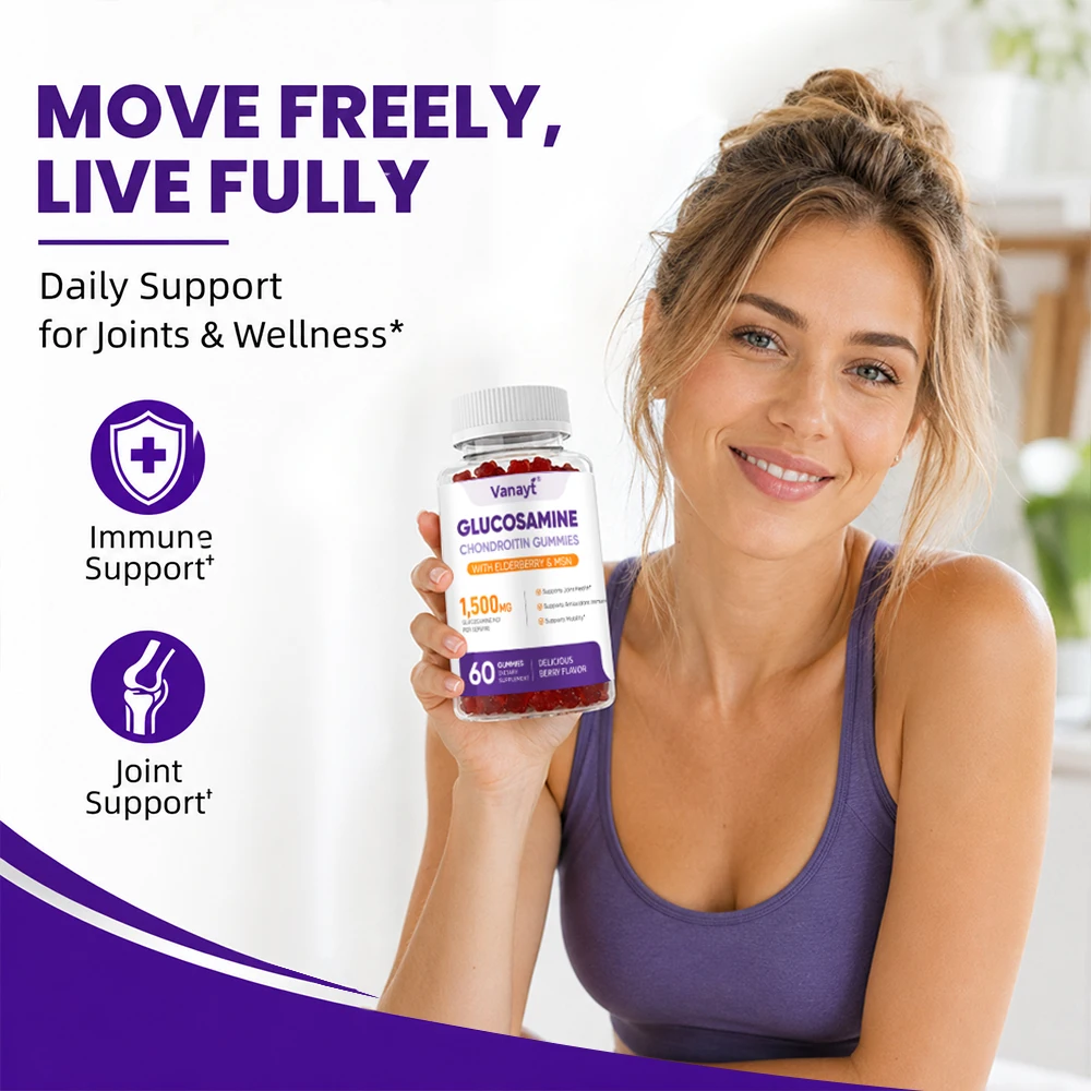 Health Wellness Gummies - Vanayt Glucosamina Condroitina Gummies con MSM