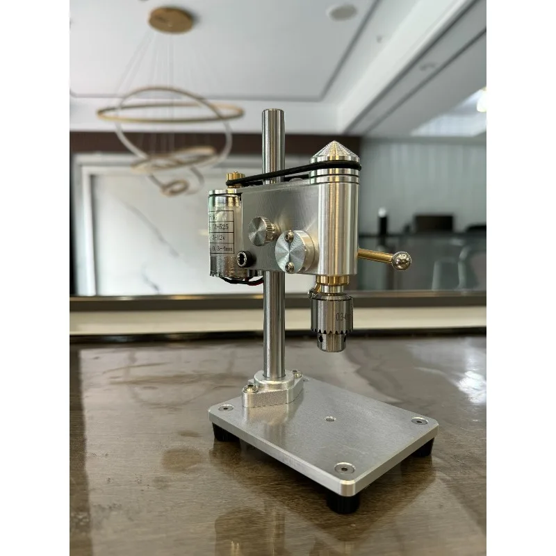 Mini Tabletop Drill Press Model Mechanical Decoration Handicraft Collection Desktop Ornament DIY Tool Creative Gift