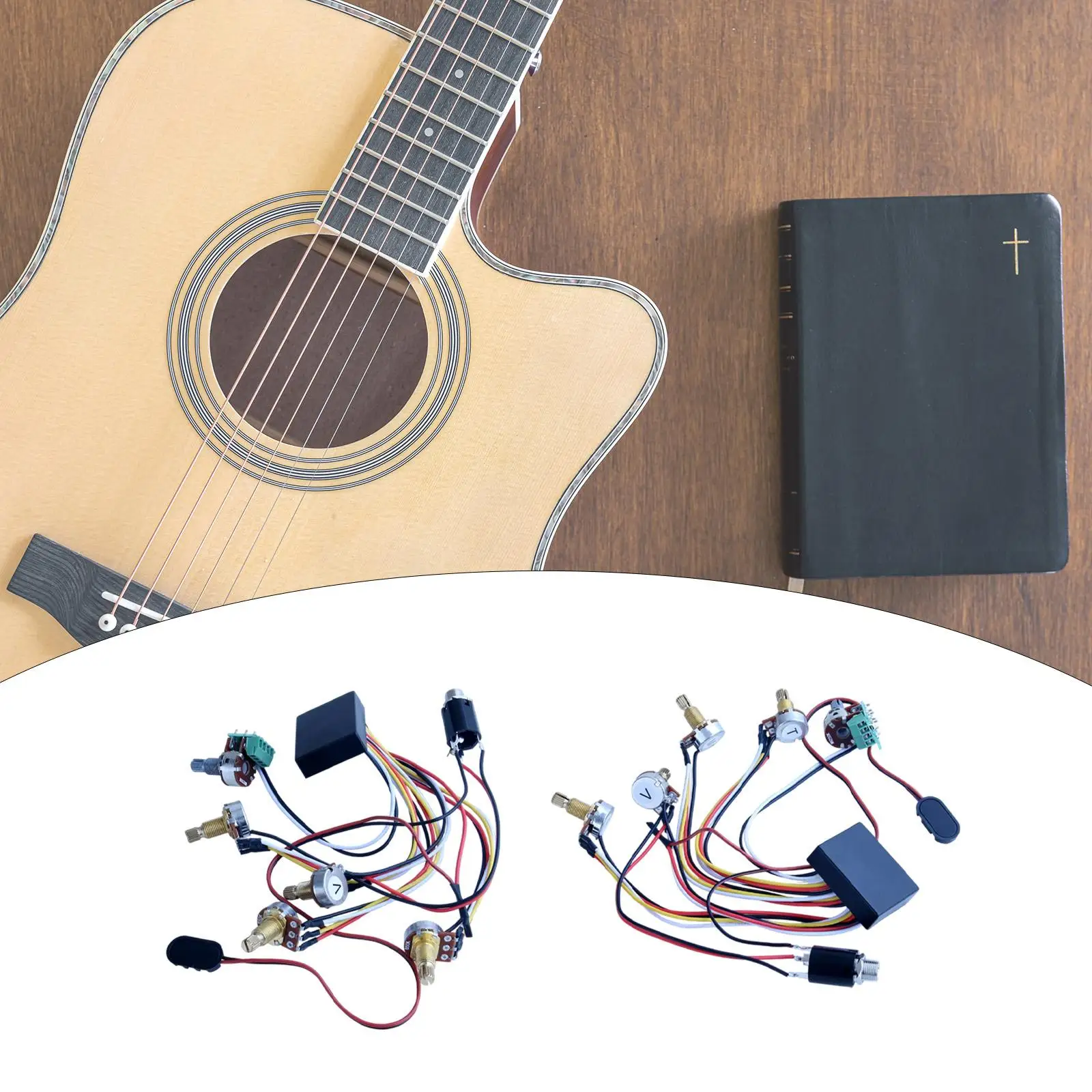 

Плата предусилителя баса с двойным потенциометром, электронный компонент, активный/пассивный эквалайзер для автоматического тюнера, гитарных и басовых звукоснимателей