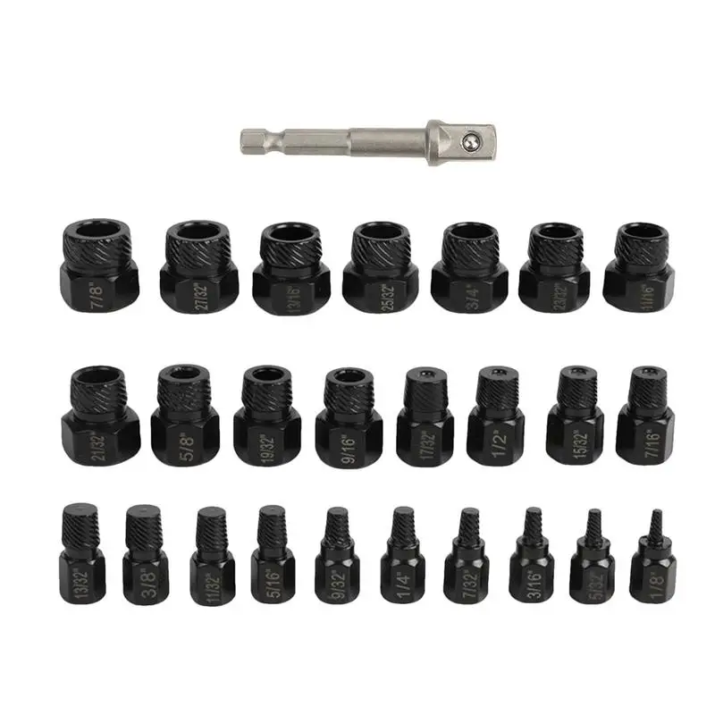 

Hex Head Bolt Remover Tool Screw Extractor Set For Stripped Bolts Sturdy Tap Extractors Bolt Extractor Kit For Easy Removal Of