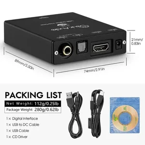 Douk Audio U2 PRO Mini XMOS XU208 Antarmuka Digital Konverter USB ke Koaksial /Optik /12S DSD256 PCM384K 10 xmos penjualan terbaik - №