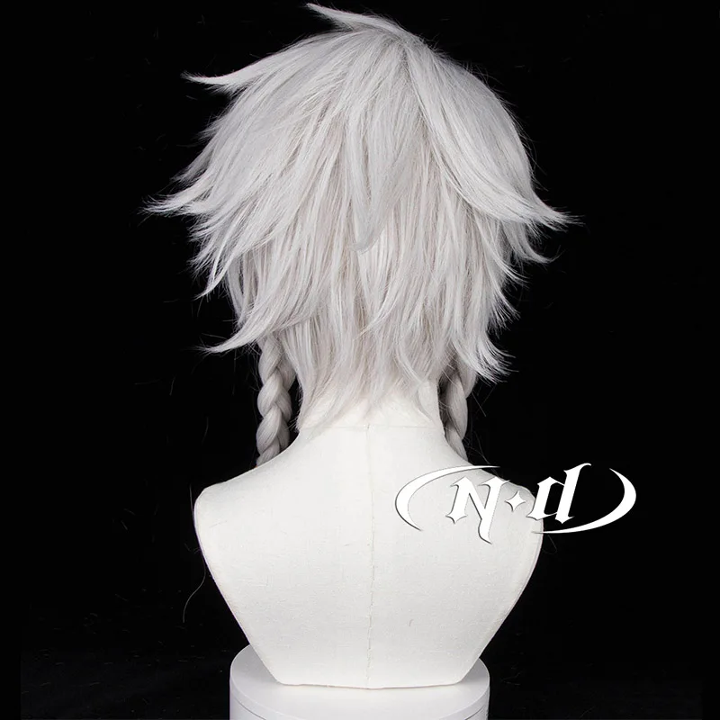 شعر مستعار أبيض تنكري لحفلة الهالوين ، شعر مستعار تأثيري ، حفلات هوية ، هزلية ، إيلي ، صراف الحظ