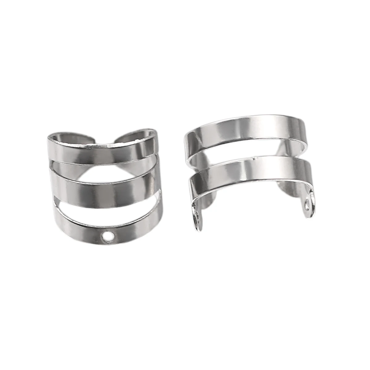 10-11mm Stainless Steel Double/Triple-Wire Earring Clips for DIY Jewelry Making Necklaces Bracelets Pendants Accessories - view 3