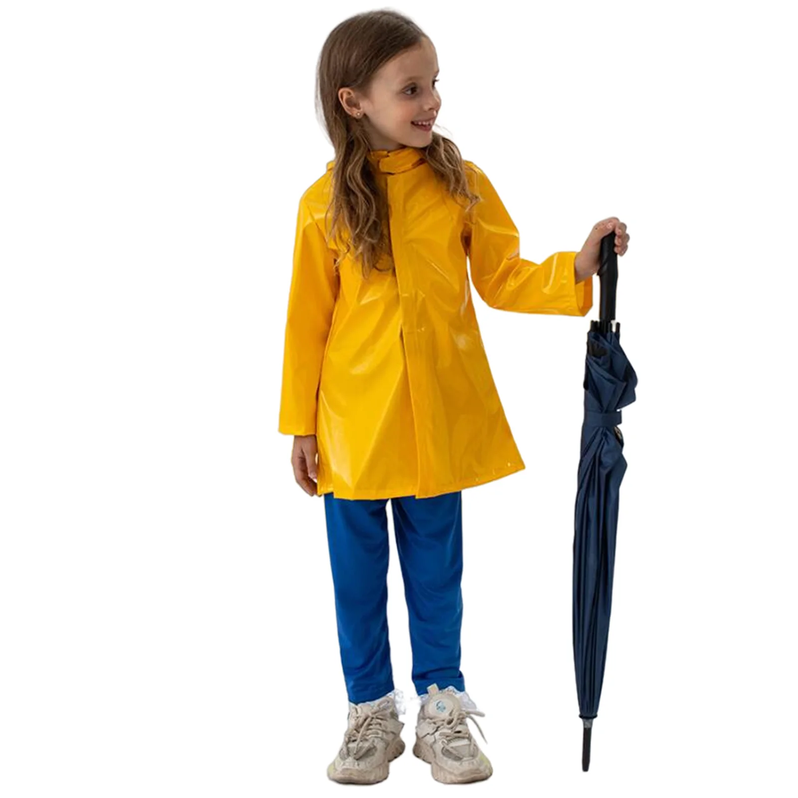 Costume de Cosplay du Film Coralin pour Enfant, Tenue de Carnaval, Manteau Jaune Trempé, Pantalon Bleu, ixd'Halloween