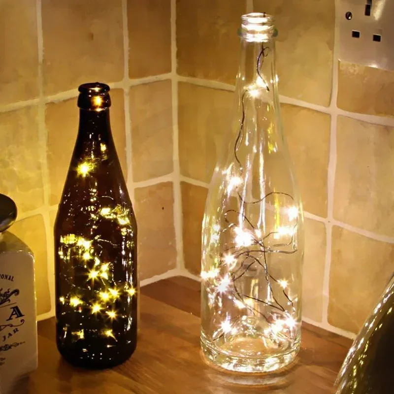 2 متر صندوق بطارية توقيت ضوء سلسلة الأسلاك النحاسية الجنية 3AA بطارية 20 المصابيح الباردة الدافئة الأبيض لعيد الميلاد زينة حفلات الزفاف #6