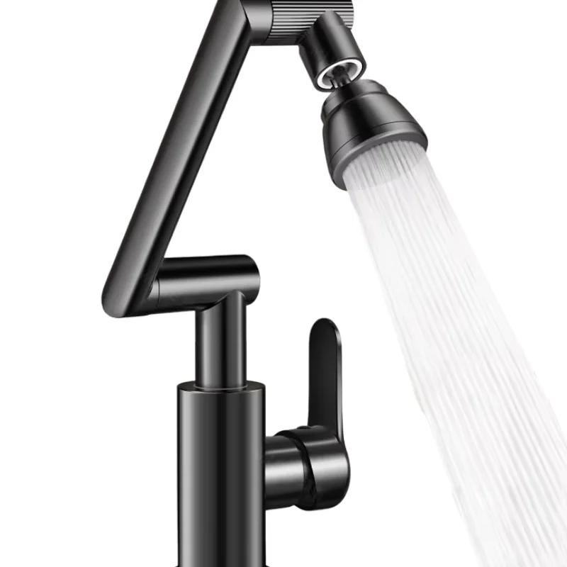 

Universal Single-Handle Mechanical Arm Faucet for Hot Cold Water for Kitchen Bathroom for Home Hotel Use for Wash Basin Vanity